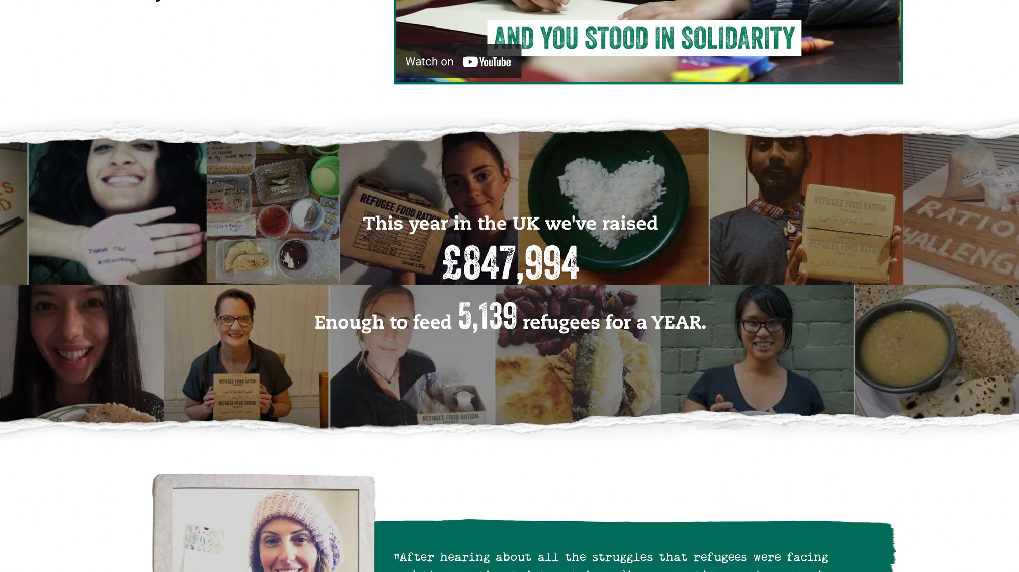 Ration Challenge UK campaign.