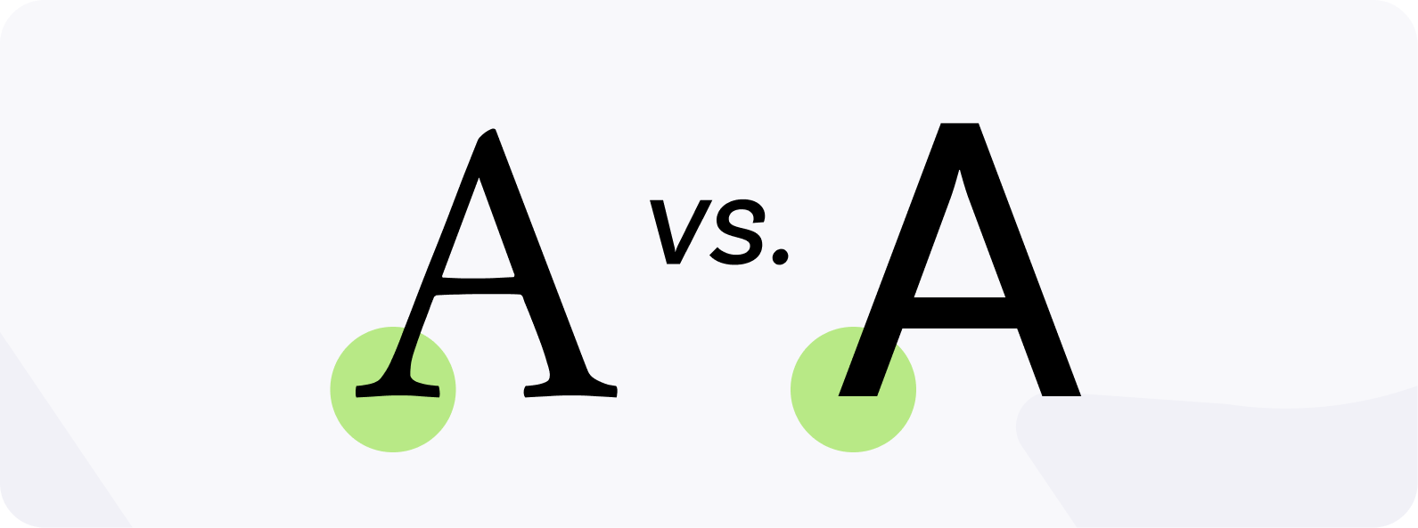 Serif vs sans serif example