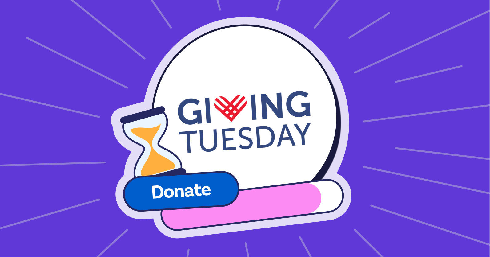 Illustration of GivingTuesday and a progress bar.