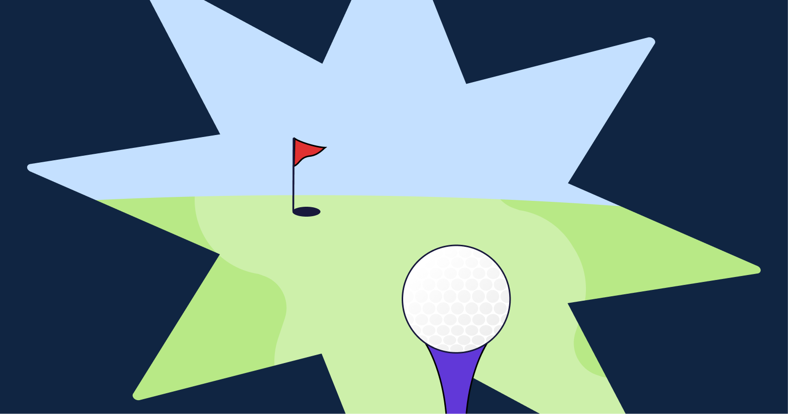 Illustration of a golf course.