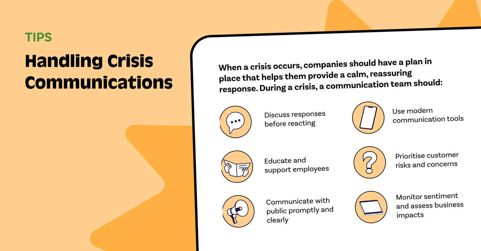 Tips for handling crisis communications.