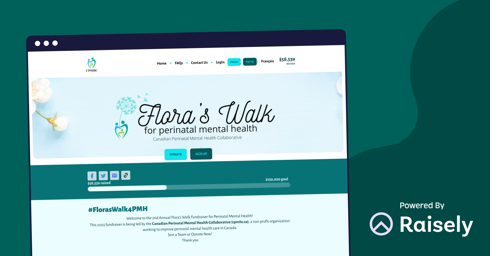 Canadian Perinatal Mental Health Collaborative's Flora’s Walk campaign.