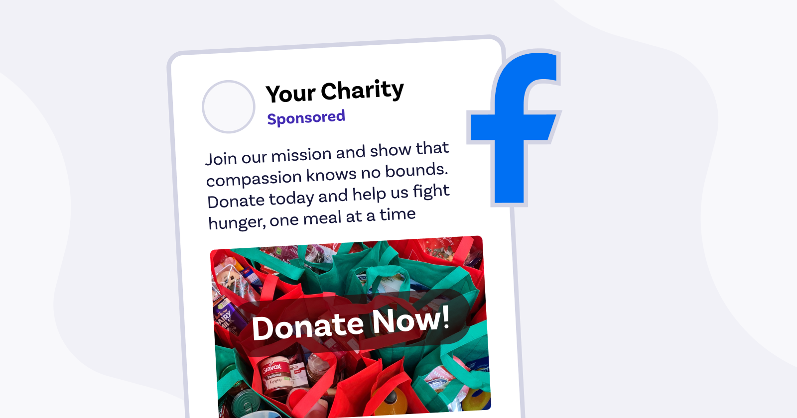 Blog feature image of an example Facebook ad by a charity.