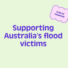 Supporting Australia's flood victims