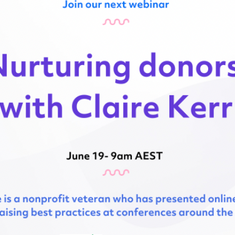 Nurturing donors with Claire Kerr