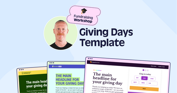 Giving Days made easy. Join our workshop to explore the new template!